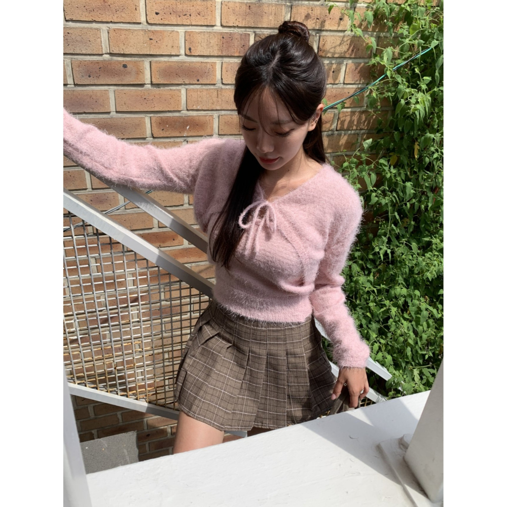 VENUSY｜ 6色☻韓國女裝｜針織綁繩小外套-細節圖2