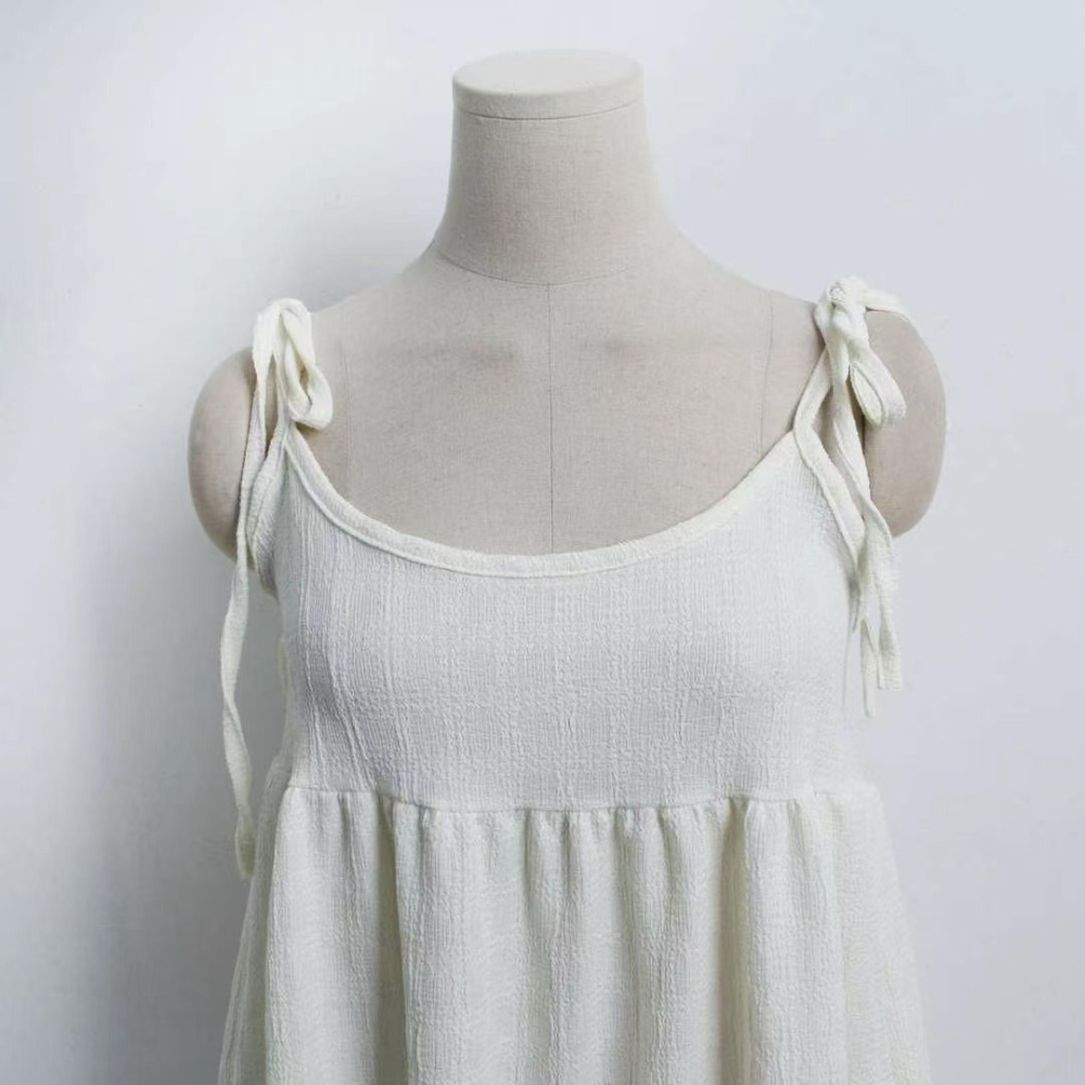 VENUSY｜ 清純仙女風☻ 韓國女裝｜雪紡無袖短洋裝 韓國洋裝 輕盈蛋糕裙-細節圖8