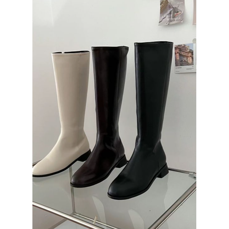 VENUSY｜ 秋冬火爆新品☻ 韓國女裝｜高筒中跟長靴 顯瘦 藏小腿肚-細節圖8