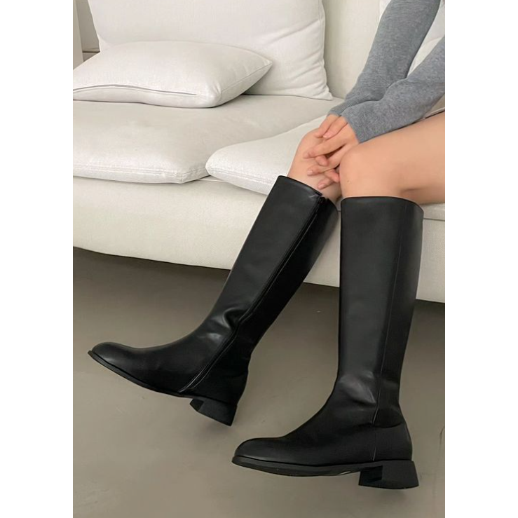 VENUSY｜ 秋冬火爆新品☻ 韓國女裝｜高筒中跟長靴 顯瘦 藏小腿肚-細節圖7