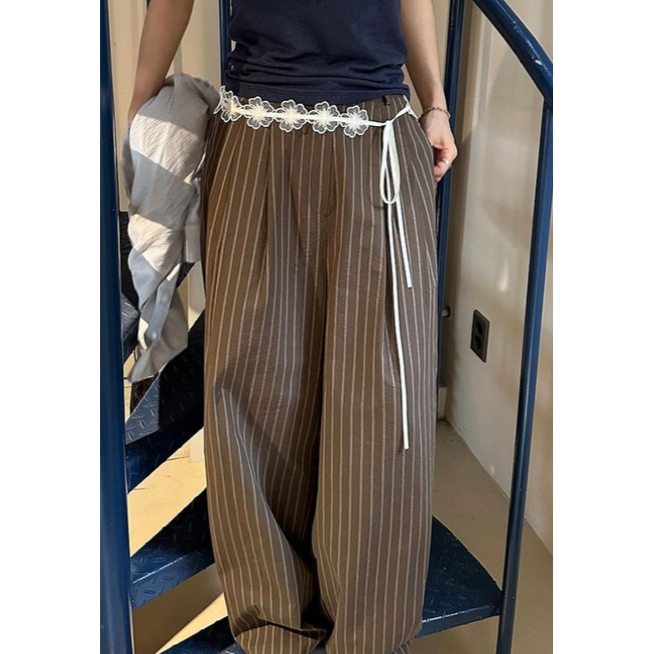 VENUSY｜ 極酷甜美風☻ 韓國女裝｜皮革蕾絲花朵腰帶 皮帶-細節圖8