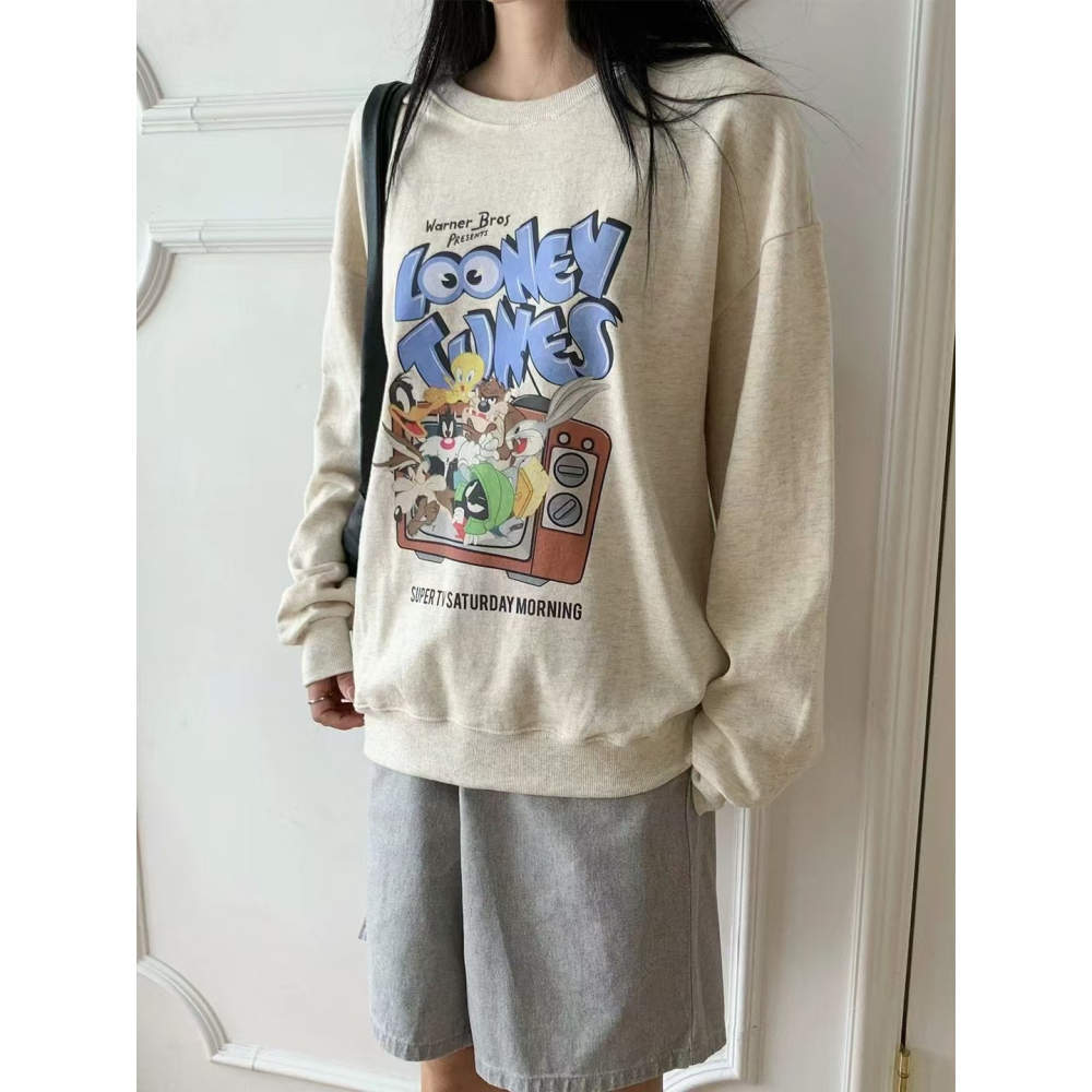 VENUSY｜ 迪士尼正版✔ 韓國女裝｜純棉Looney Tunes大學T-細節圖7