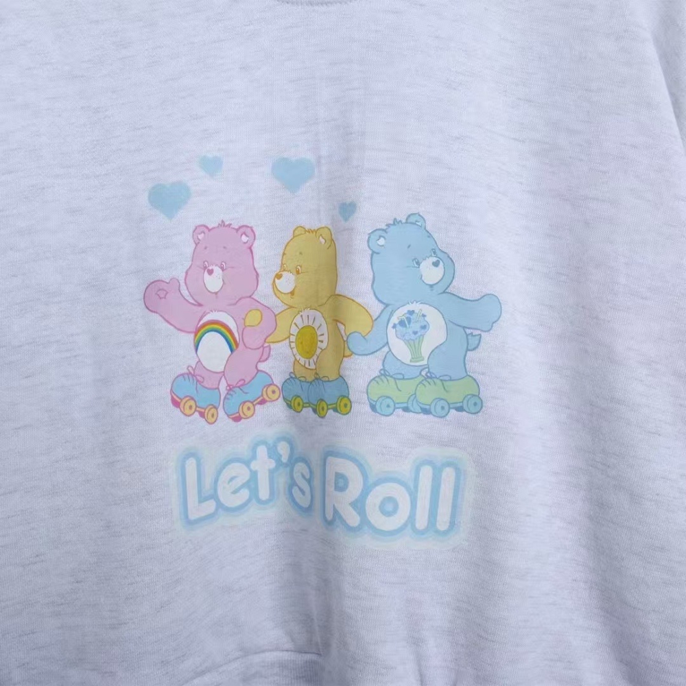 VENUSY｜超夯✔  韓國女裝｜純棉彩虹熊carebares大學T-細節圖6