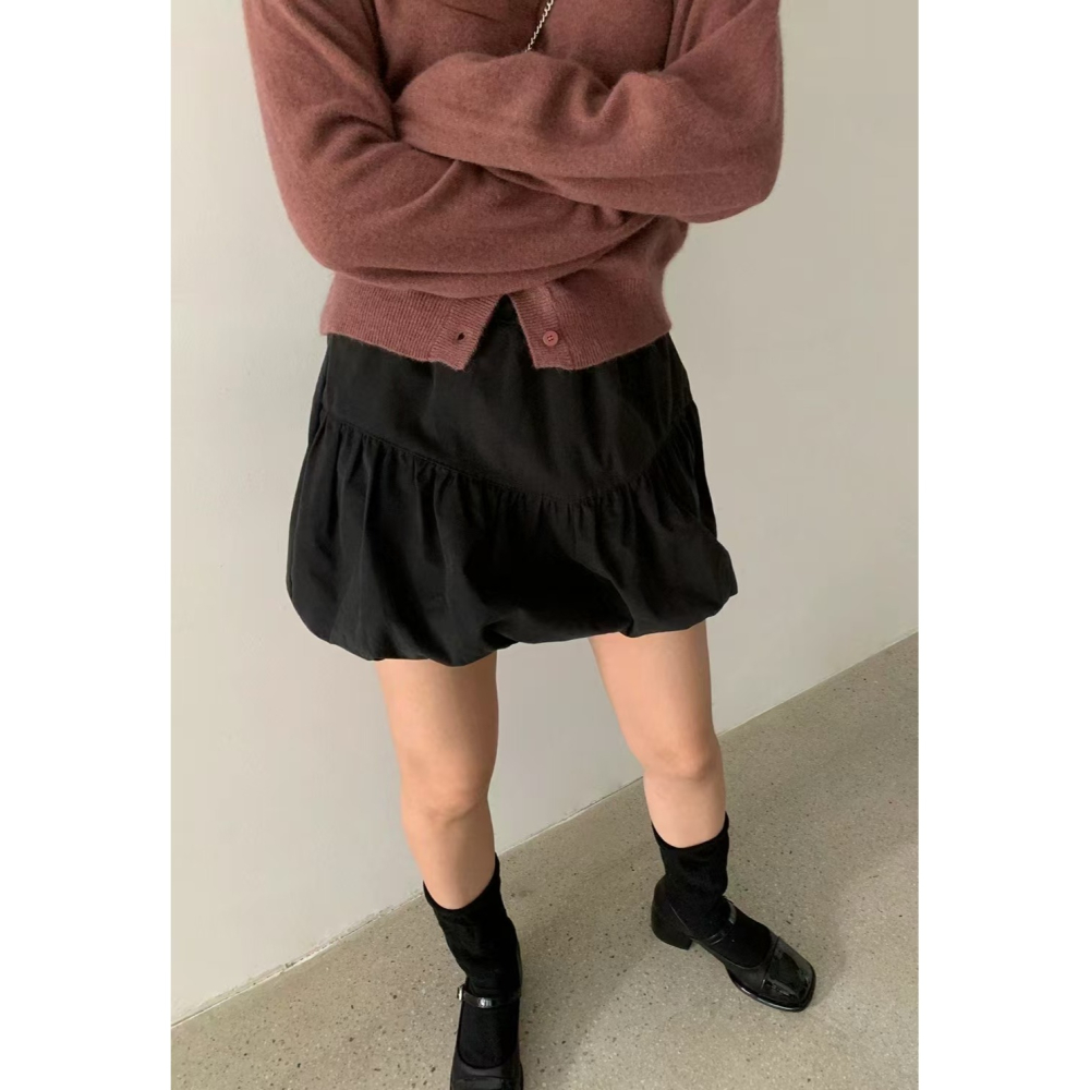 VENUSY｜ 甜美☻ 韓國女裝｜純棉迷你氣球裙 澎澎裙-細節圖2