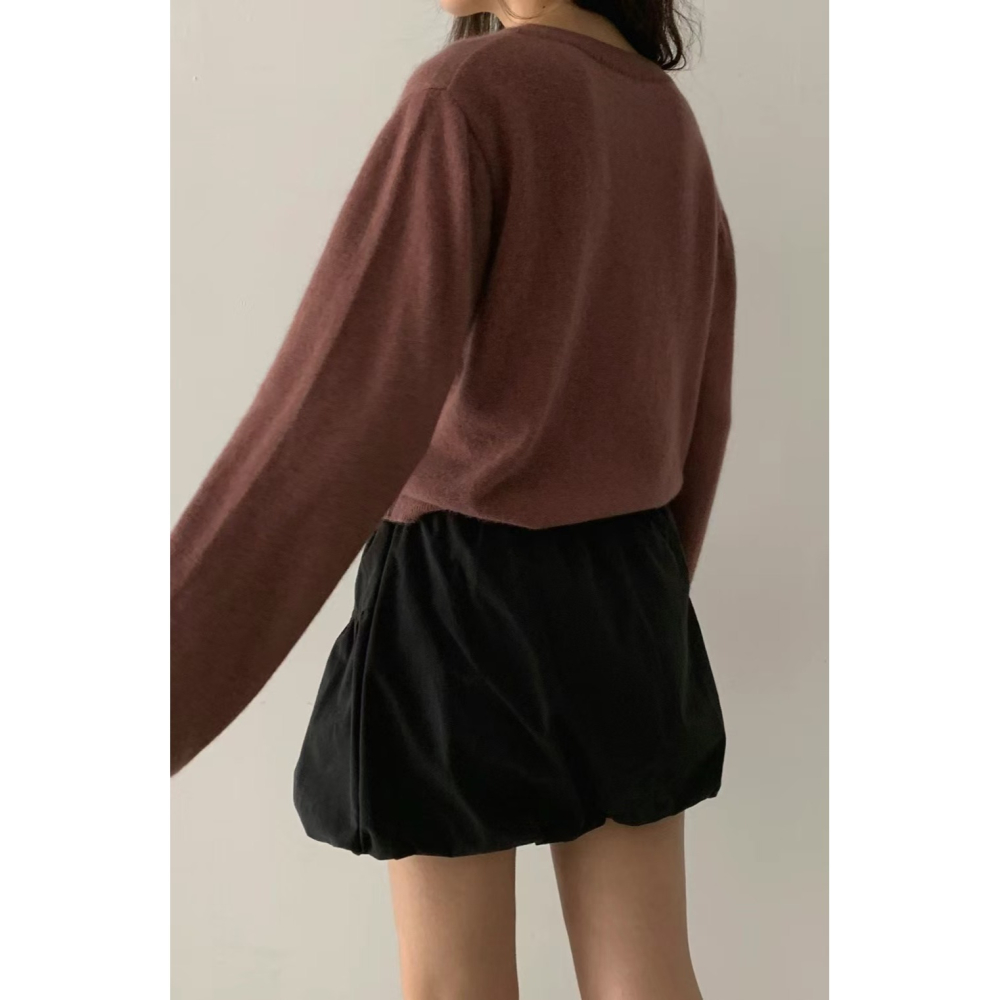 VENUSY｜ 甜美☻ 韓國女裝｜純棉迷你氣球裙 澎澎裙-細節圖4