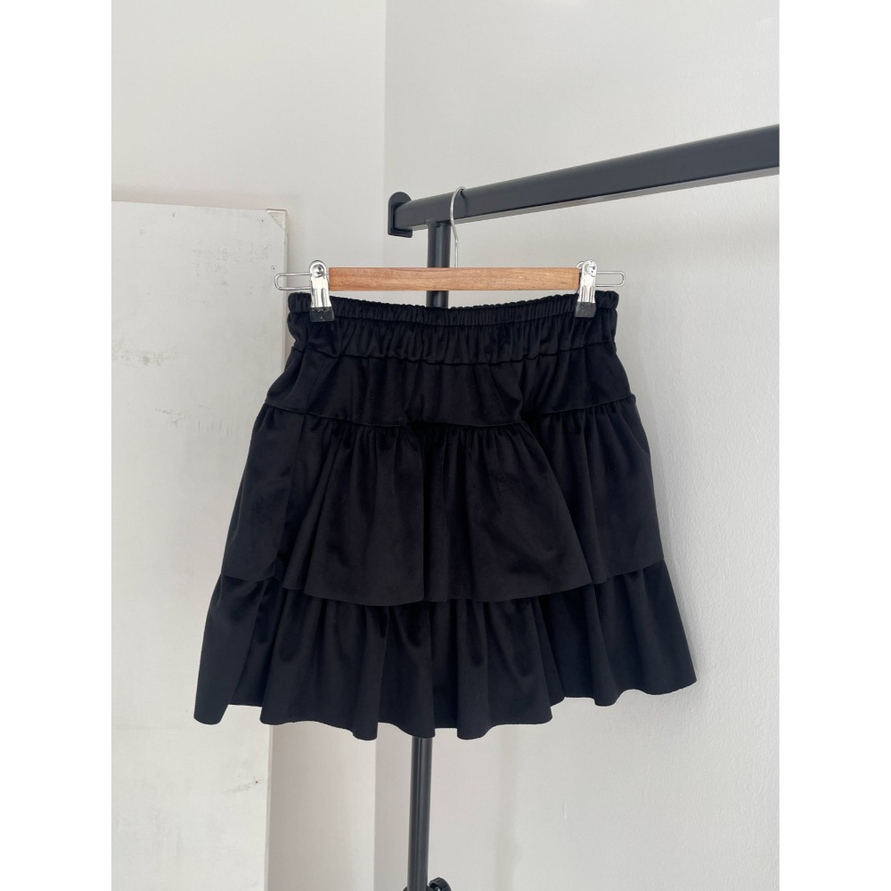 VENUSY｜ 甜美秋冬款☻ 韓國女裝｜天鵝絨質蛋糕裙 褲裙-規格圖9