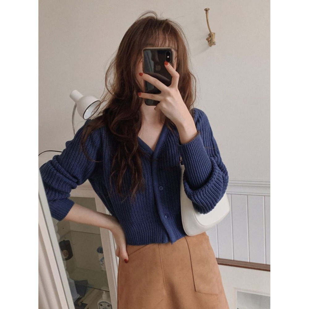 VENUSY｜ 韓國女裝｜短版針織小外套-細節圖4