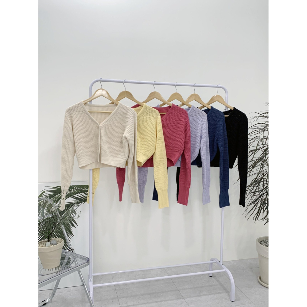 VENUSY｜ 韓國女裝｜短版針織小外套-細節圖9