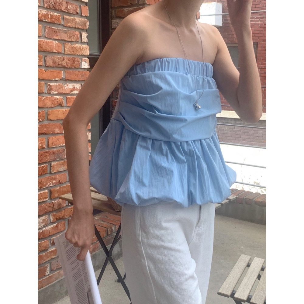 [換季優惠 售完斷貨] VENUSY｜ 甜美俏皮✔ 韓國女裝｜平口澎澎背心-細節圖7