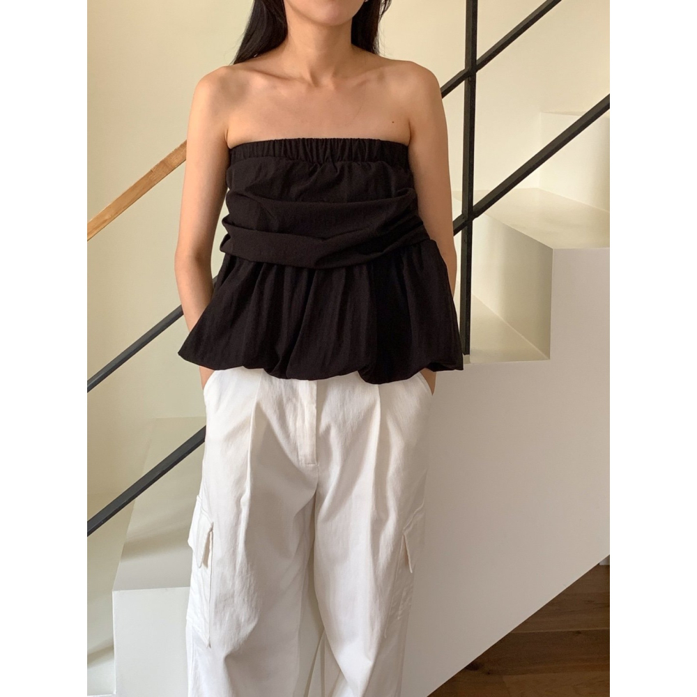 [換季優惠 售完斷貨] VENUSY｜ 甜美俏皮✔ 韓國女裝｜平口澎澎背心-細節圖8