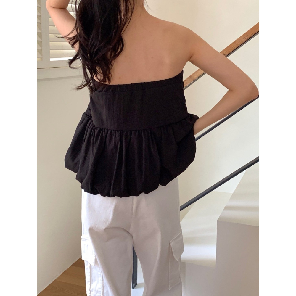 [換季優惠 售完斷貨] VENUSY｜ 甜美俏皮✔ 韓國女裝｜平口澎澎背心-細節圖10