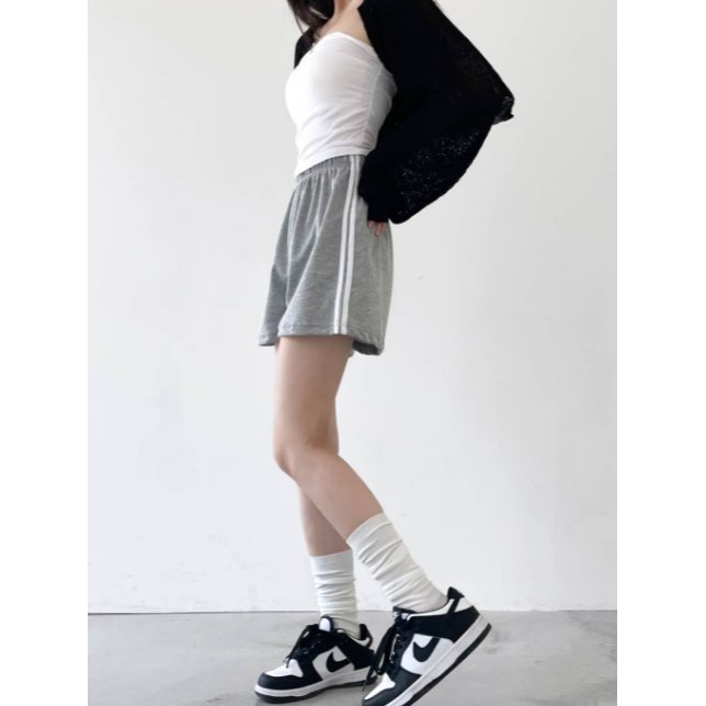 VENUSY｜ 歐逆實穿♥︎ 顯瘦短褲☻ 韓國女裝｜線條運動短褲-細節圖4