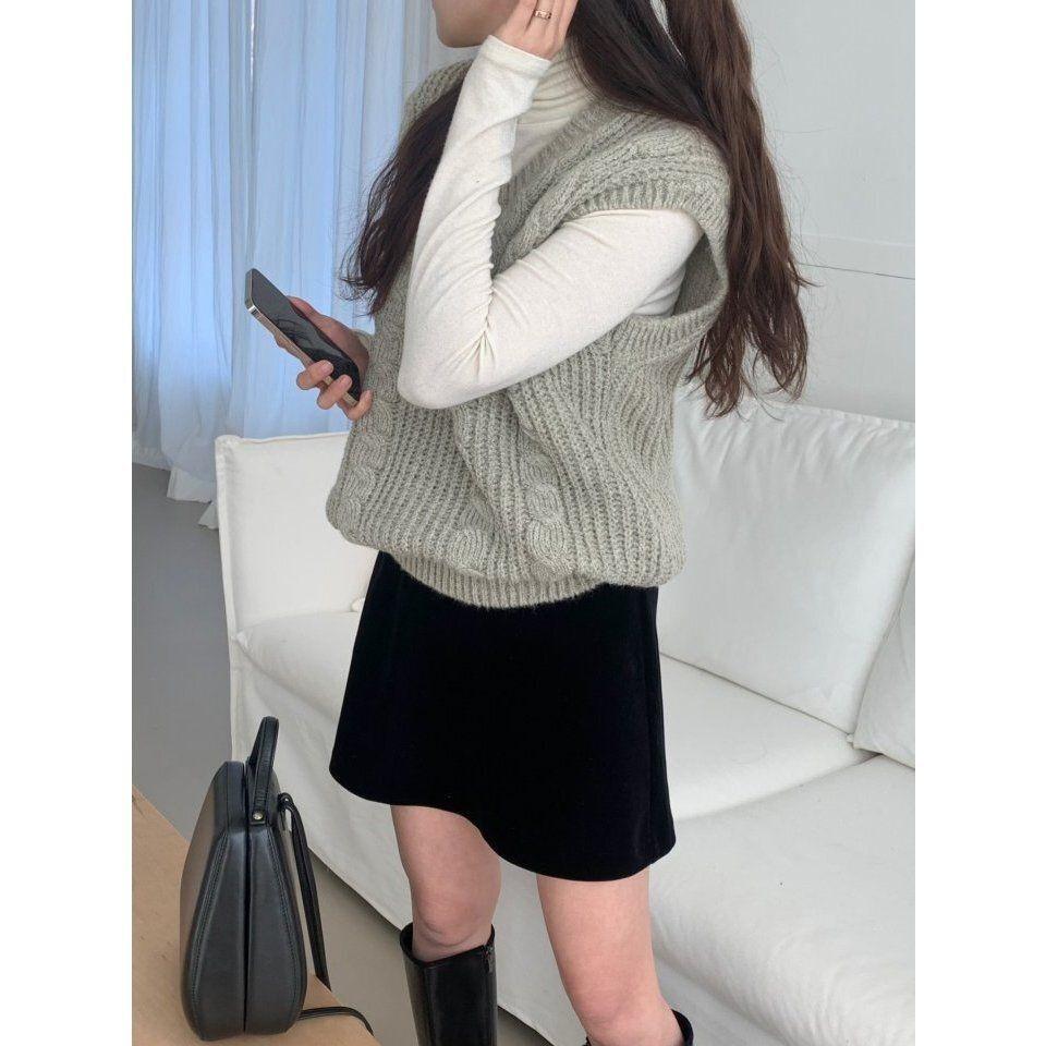 VENUSY．正韓 - 韓國女裝｜八字扭紋背心-細節圖3