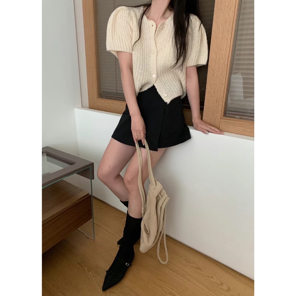 VENUSY｜ 小眾極可愛✔ 韓國女裝｜羊毛針織澎澎袖小外套-細節圖7