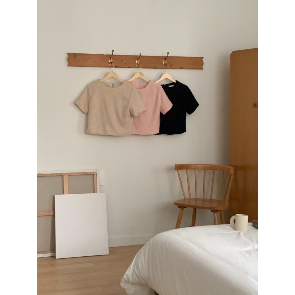 [限時限量感謝回饋] VENUSY｜正韓🇰🇷 - 韓國女裝｜小毛球短袖上衣-細節圖8