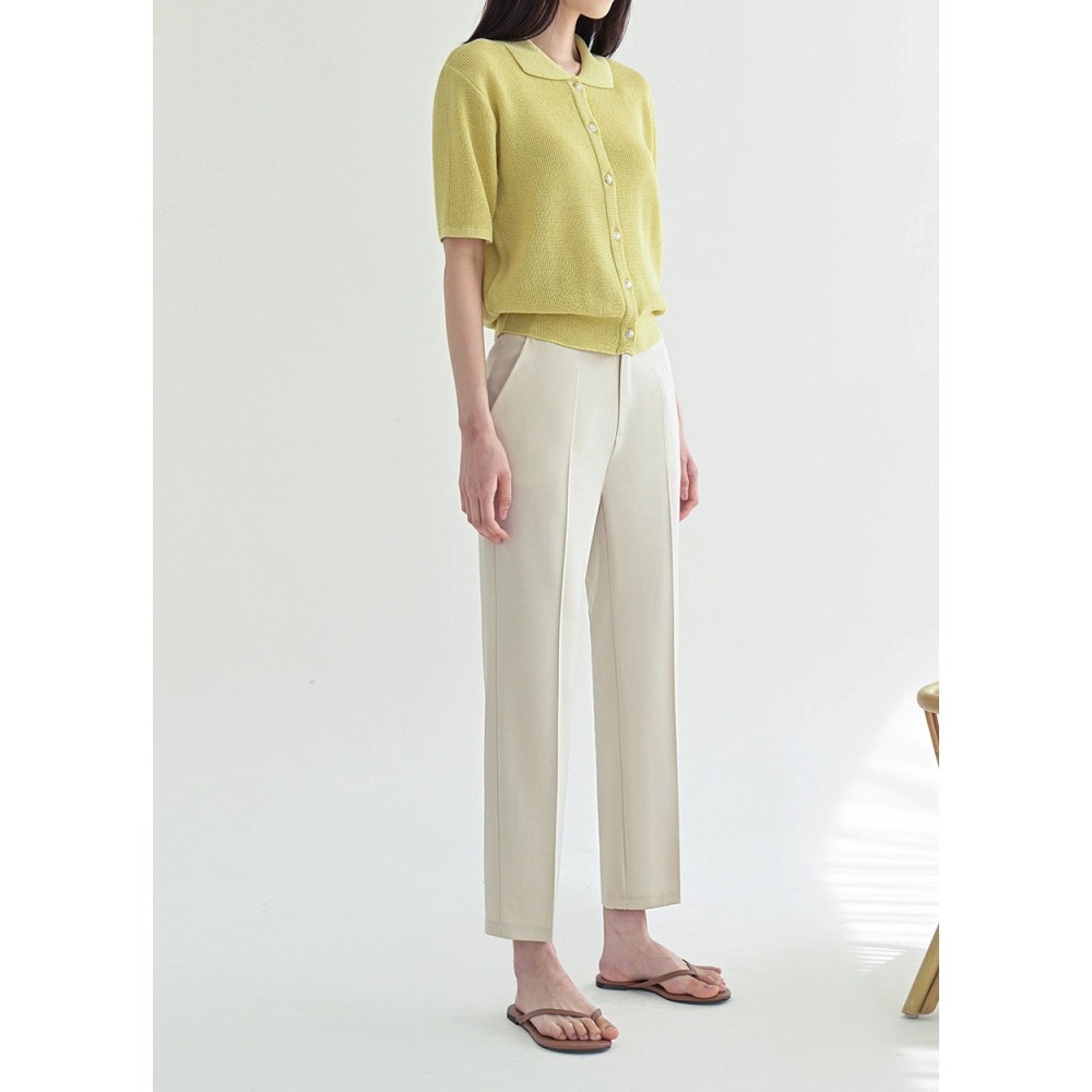 [現貨 24H] VENUSY｜正韓🇰🇷 - 韓國女裝｜涼感直筒九分西褲 小個子-細節圖7