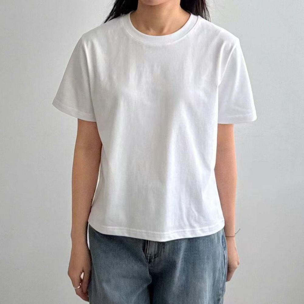 [現貨+預購] VENUSY｜正韓🇰🇷 - 𝟗𝟓%棉☀ 親膚不易皺✔ 韓國直送台灣｜基本款純色T恤 韓國T恤-細節圖5