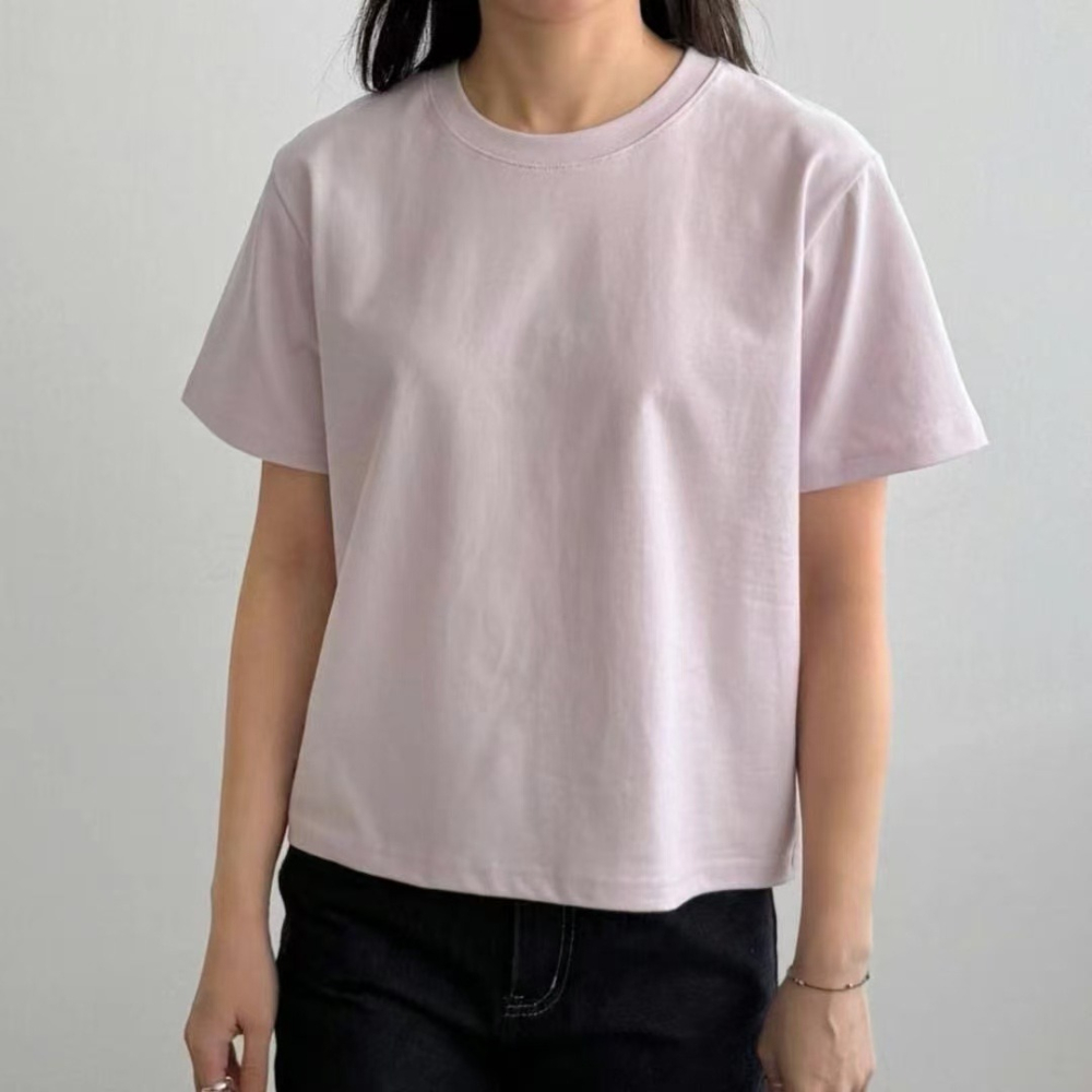 [現貨+預購] VENUSY｜正韓🇰🇷 - 𝟗𝟓%棉☀ 親膚不易皺✔ 韓國直送台灣｜基本款純色T恤 韓國T恤-細節圖7