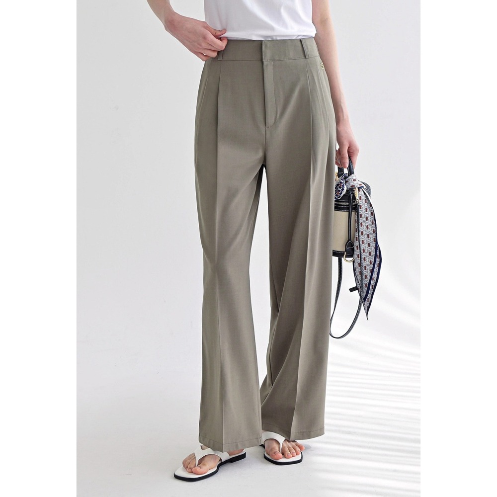 [現貨 24H] VENUSY｜正韓🇰🇷 - 韓國女裝｜雙扣寬鬆涼感西褲-細節圖10