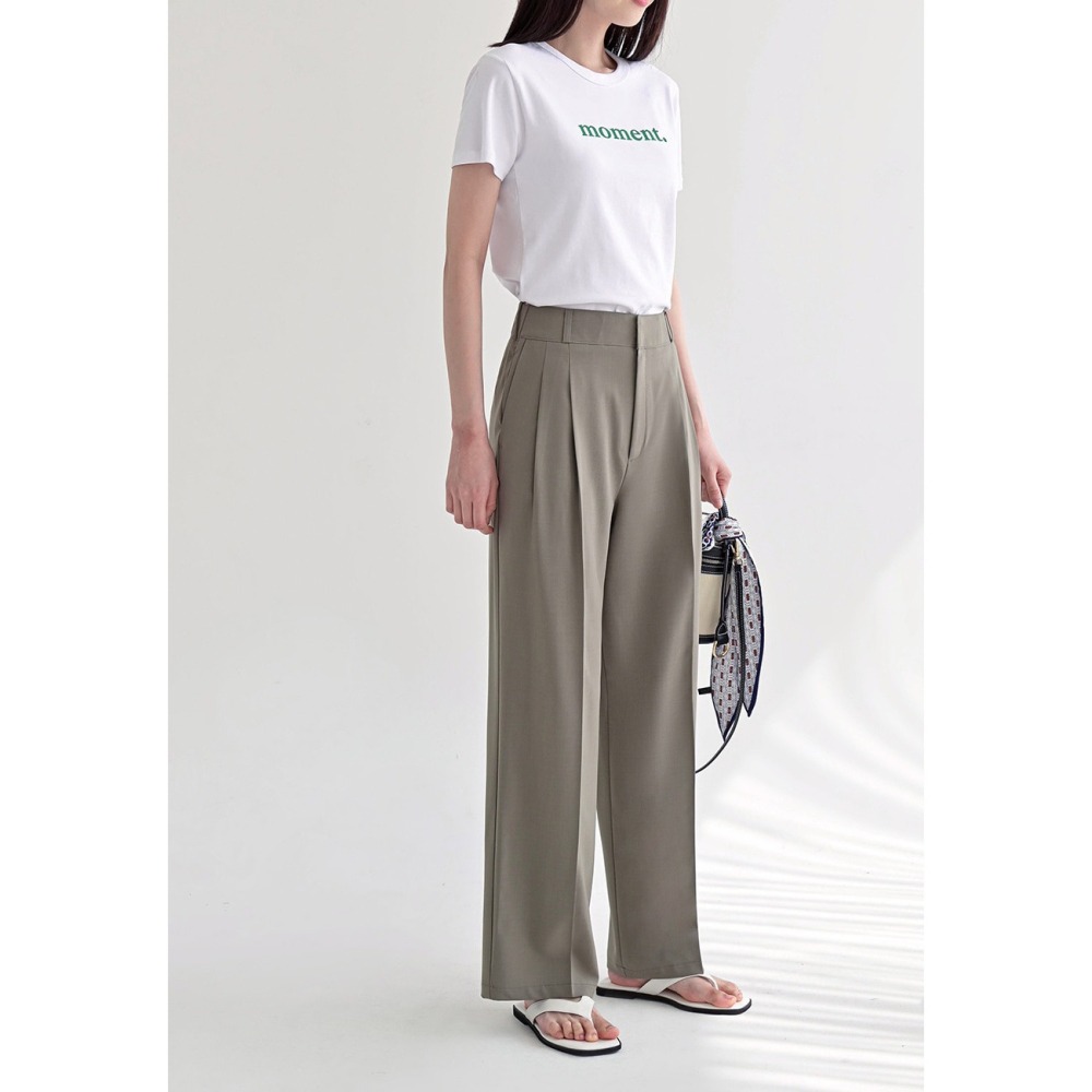 [現貨 24H] VENUSY｜正韓🇰🇷 - 韓國女裝｜雙扣寬鬆涼感西褲-細節圖11