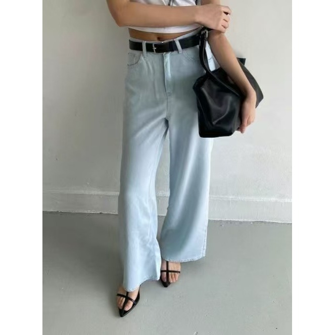 VENUSY｜正韓🇰🇷 - 韓國女裝｜天絲寬版牛仔褲 韓國牛仔褲-細節圖7