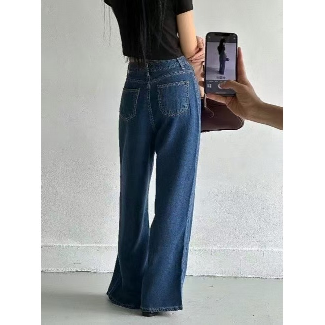 VENUSY｜正韓🇰🇷 - 韓國女裝｜天絲寬版牛仔褲 韓國牛仔褲-細節圖10