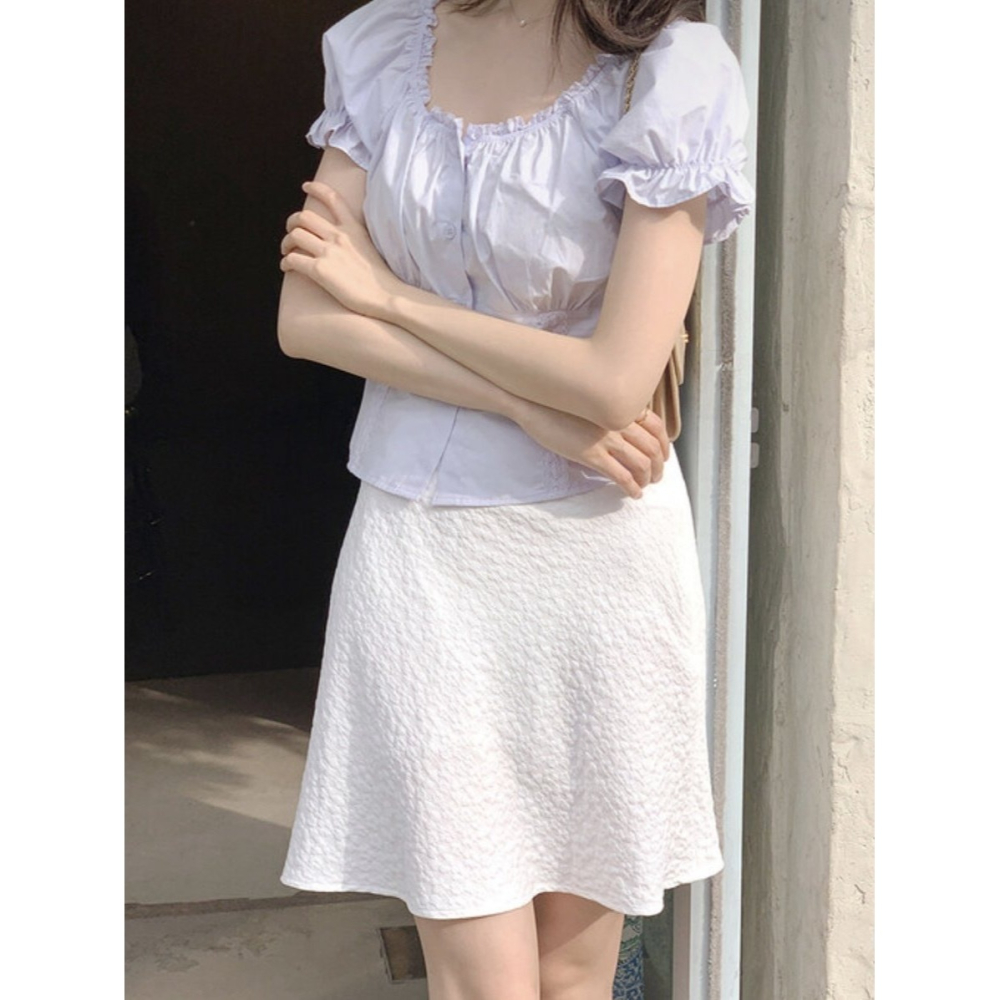 VENUSY｜正韓🇰🇷 - 韓國女裝｜立體花卉迷你裙-細節圖2