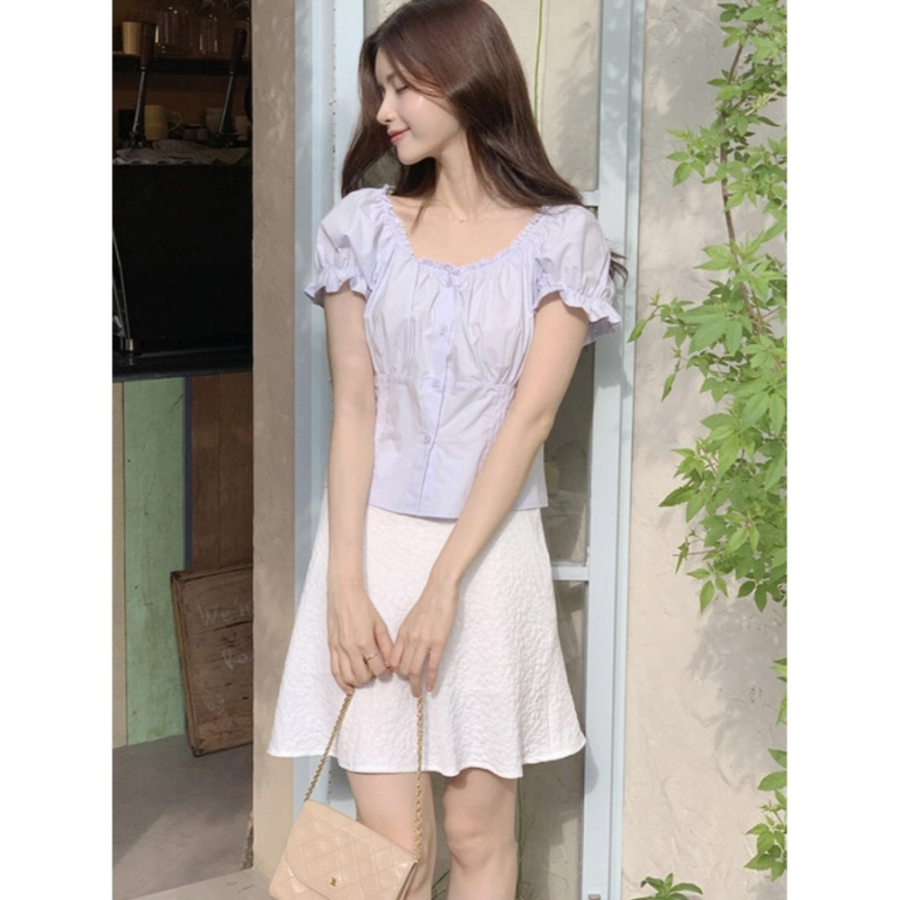 VENUSY｜正韓🇰🇷 - 韓國女裝｜立體花卉迷你裙-細節圖6