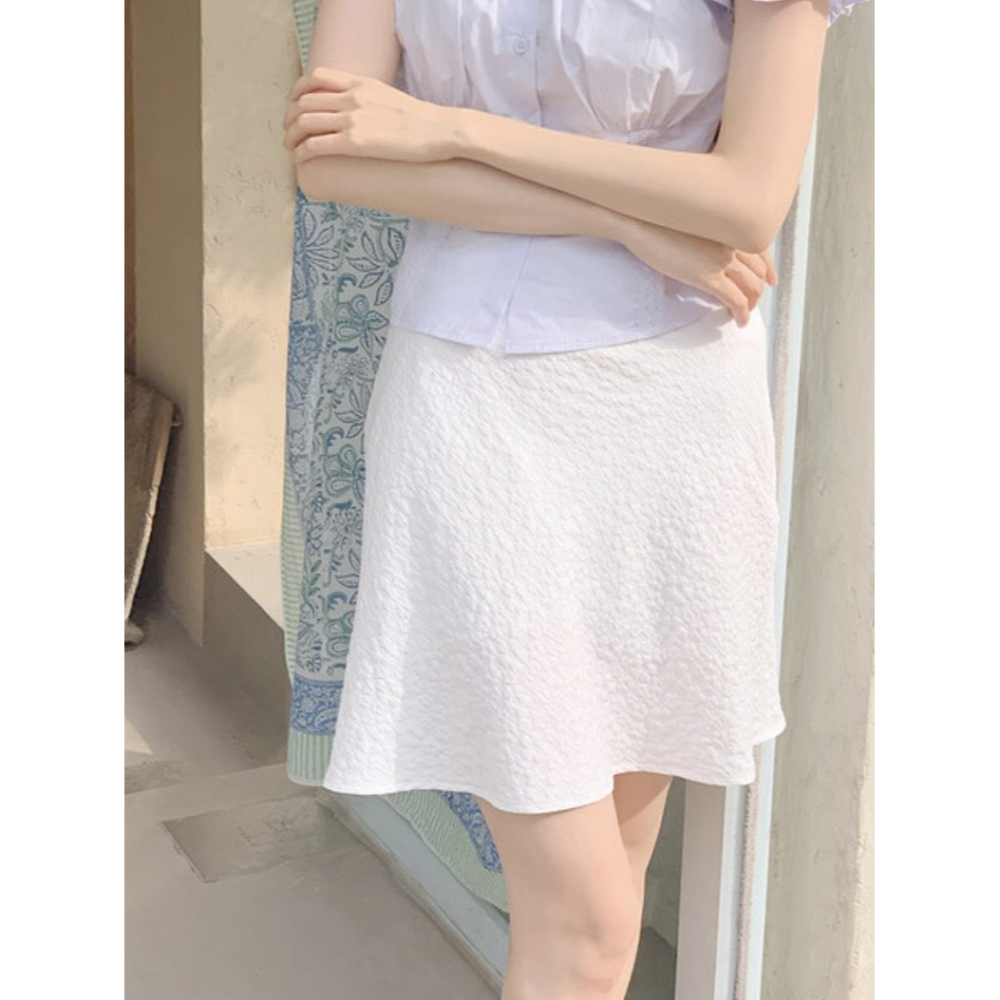 VENUSY｜正韓🇰🇷 - 韓國女裝｜立體花卉迷你裙-細節圖7