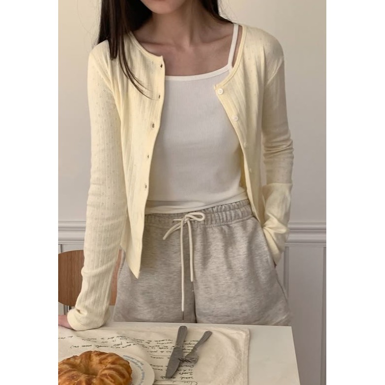 VENUSY｜正韓🇰🇷 - 韓國女裝｜羅紋基本款細肩帶背心-細節圖2