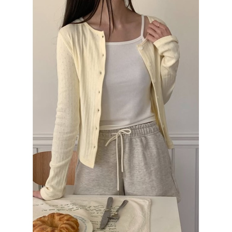 VENUSY｜正韓🇰🇷 - 韓國女裝｜羅紋基本款細肩帶背心-細節圖3