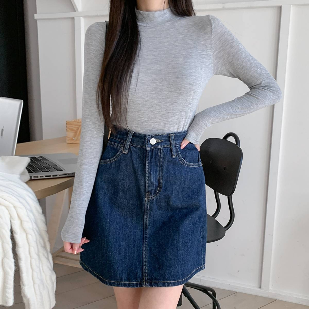 [現貨+預購] VENUSY｜正韓🇰🇷 - 親膚保暖✔ 韓國女裝｜冬季長袖中領上衣-細節圖2