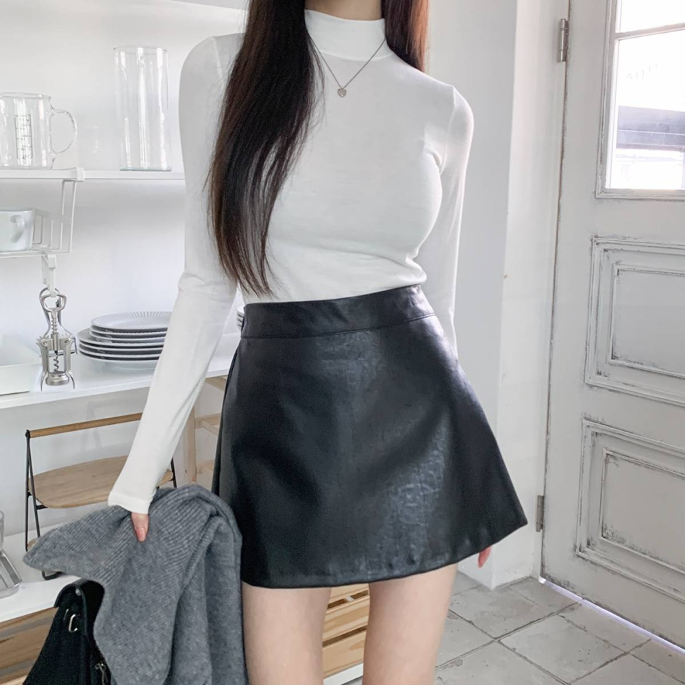 [現貨+預購] VENUSY｜正韓🇰🇷 - 親膚保暖✔ 韓國女裝｜冬季長袖中領上衣-細節圖5