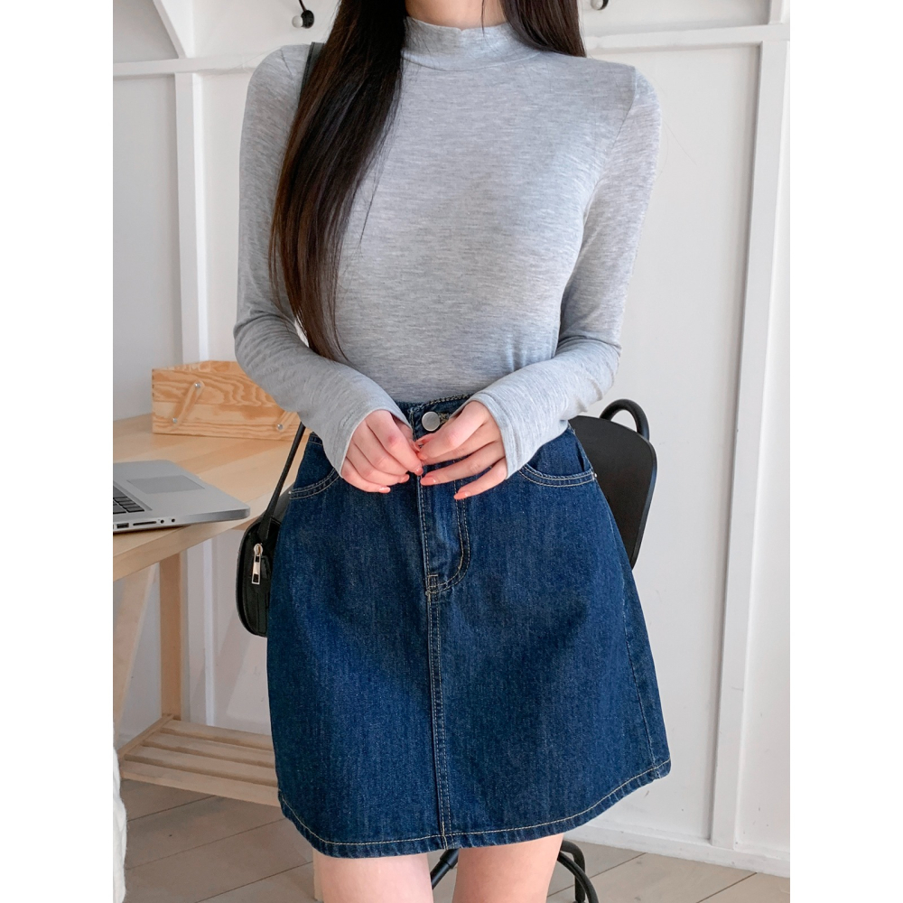 [現貨+預購] VENUSY｜正韓🇰🇷 - 親膚保暖✔ 韓國女裝｜冬季長袖中領上衣-細節圖6