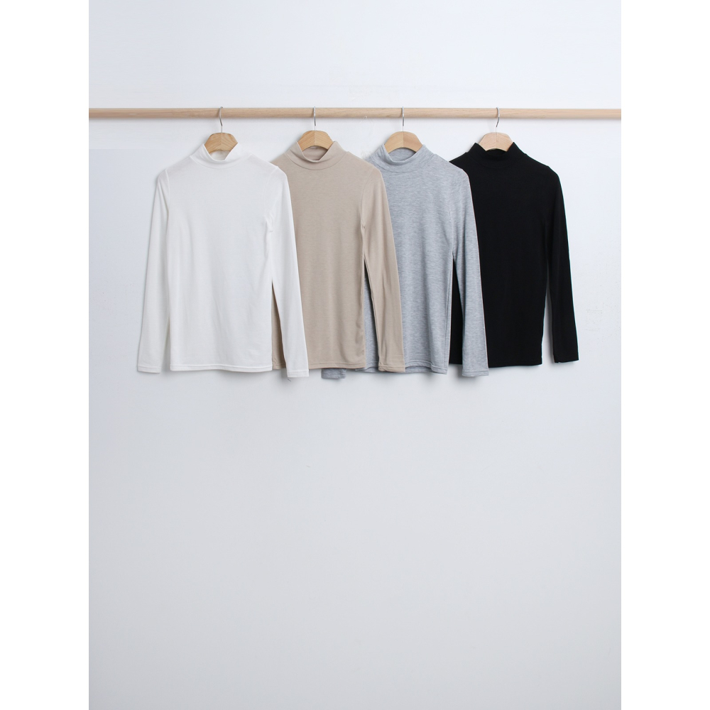 [現貨+預購] VENUSY｜正韓🇰🇷 - 親膚保暖✔ 韓國女裝｜冬季長袖中領上衣-細節圖11