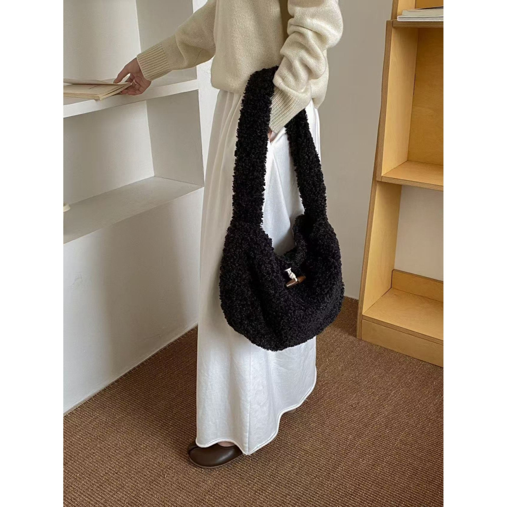 VENUSY｜正韓🇰🇷 - 秋冬新品☃ 韓國女裝｜絨毛單肩包 手提 側背-細節圖5