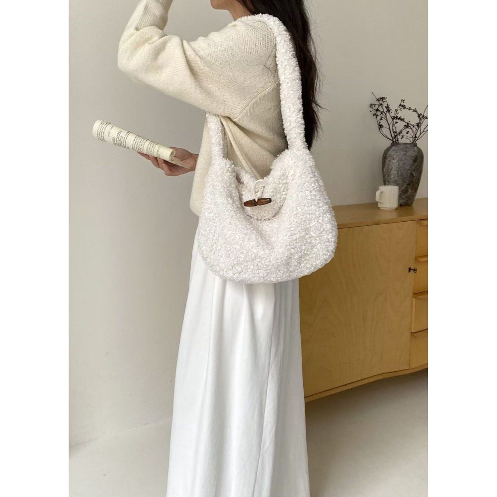 VENUSY｜正韓🇰🇷 - 秋冬新品☃ 韓國女裝｜絨毛單肩包 手提 側背-細節圖7