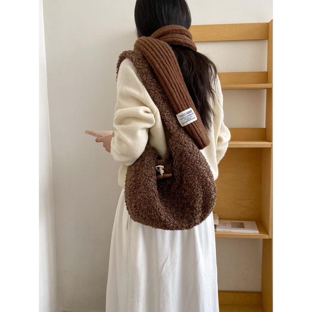 VENUSY｜正韓🇰🇷 - 秋冬新品☃ 韓國女裝｜絨毛單肩包 手提 側背-細節圖9