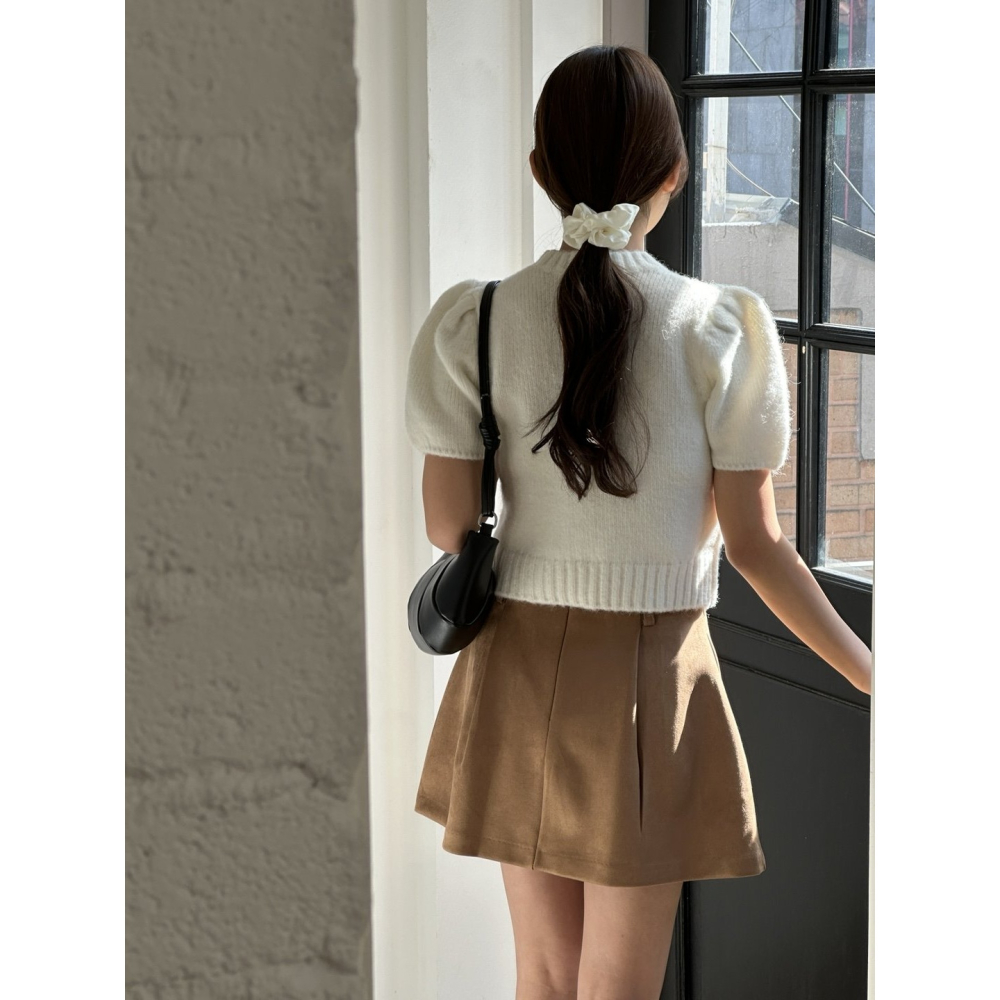 VENUSY｜正韓🇰🇷 - 韓國女裝｜麓皮針摺南瓜裙 短裙-細節圖10