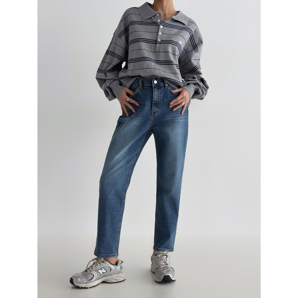 VENUSY｜正韓🇰🇷 - 韓國女裝｜彈力寬鬆牛仔褲 韓國牛仔褲-細節圖2