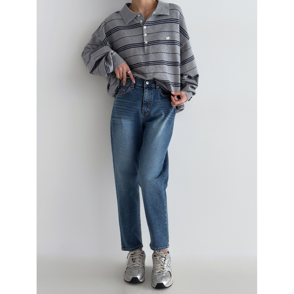 VENUSY｜正韓🇰🇷 - 韓國女裝｜彈力寬鬆牛仔褲 韓國牛仔褲-細節圖3