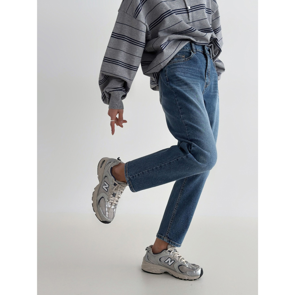 VENUSY｜正韓🇰🇷 - 韓國女裝｜彈力寬鬆牛仔褲 韓國牛仔褲-細節圖4