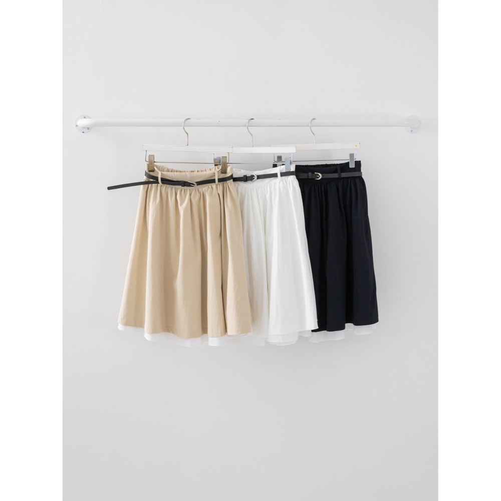 VENUSY｜正韓🇰🇷 - 韓國女裝｜Y2K疊層中長裙 附腰帶-細節圖7