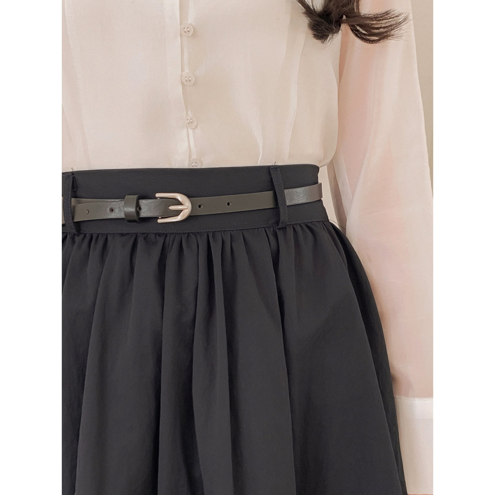 VENUSY｜正韓🇰🇷 - 韓國女裝｜Y2K疊層中長裙 附腰帶-細節圖8