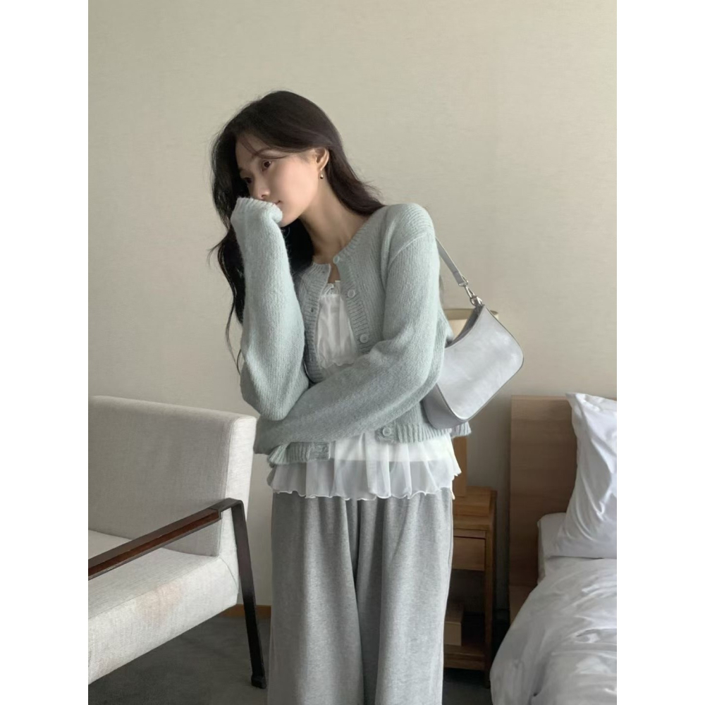 ᴠᴇɴᴜsʏ｜正韓🇰🇷 - 羊毛質感✓ 韓國女裝｜羊毛針織小外套-細節圖5