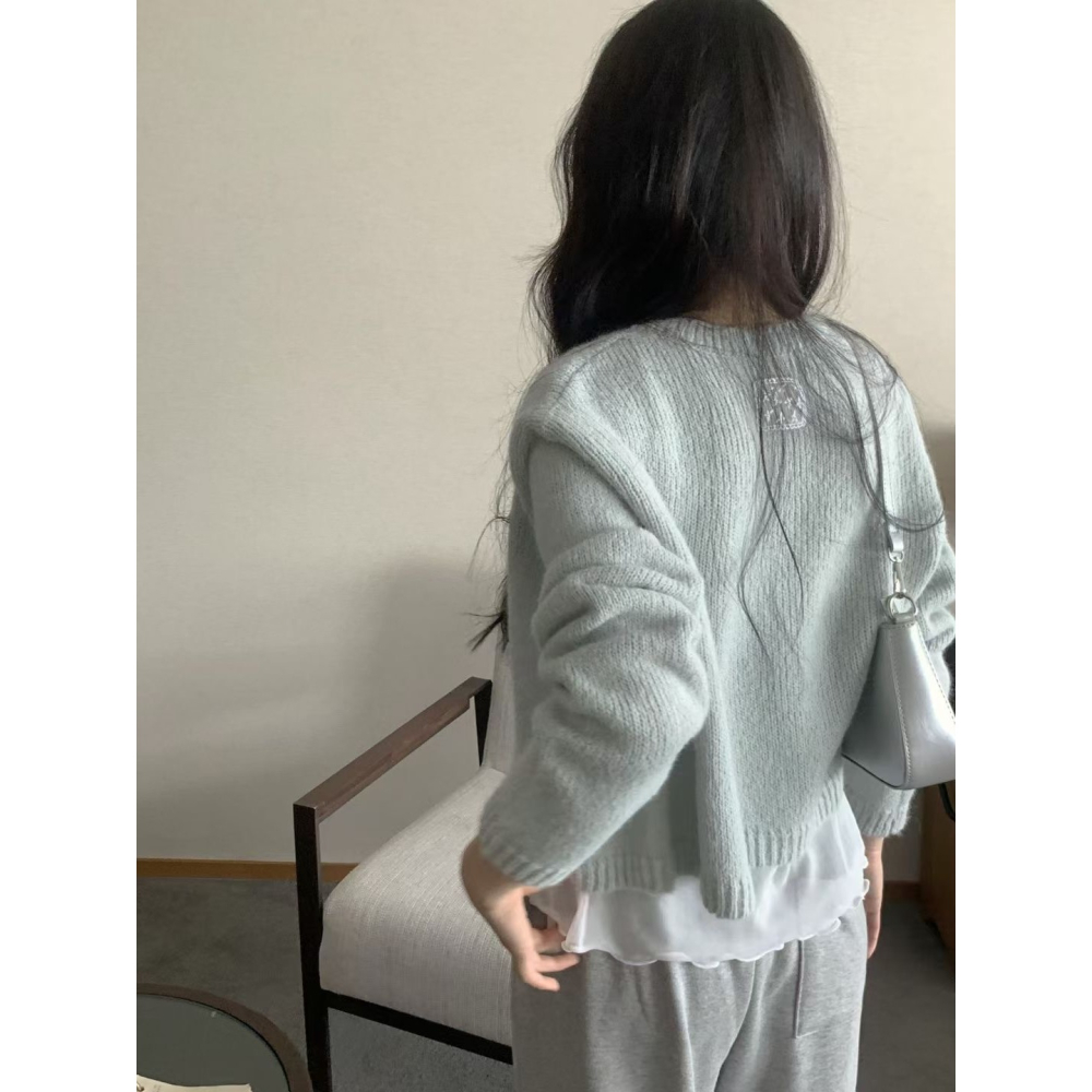 ᴠᴇɴᴜsʏ｜正韓🇰🇷 - 羊毛質感✓ 韓國女裝｜羊毛針織小外套-細節圖6