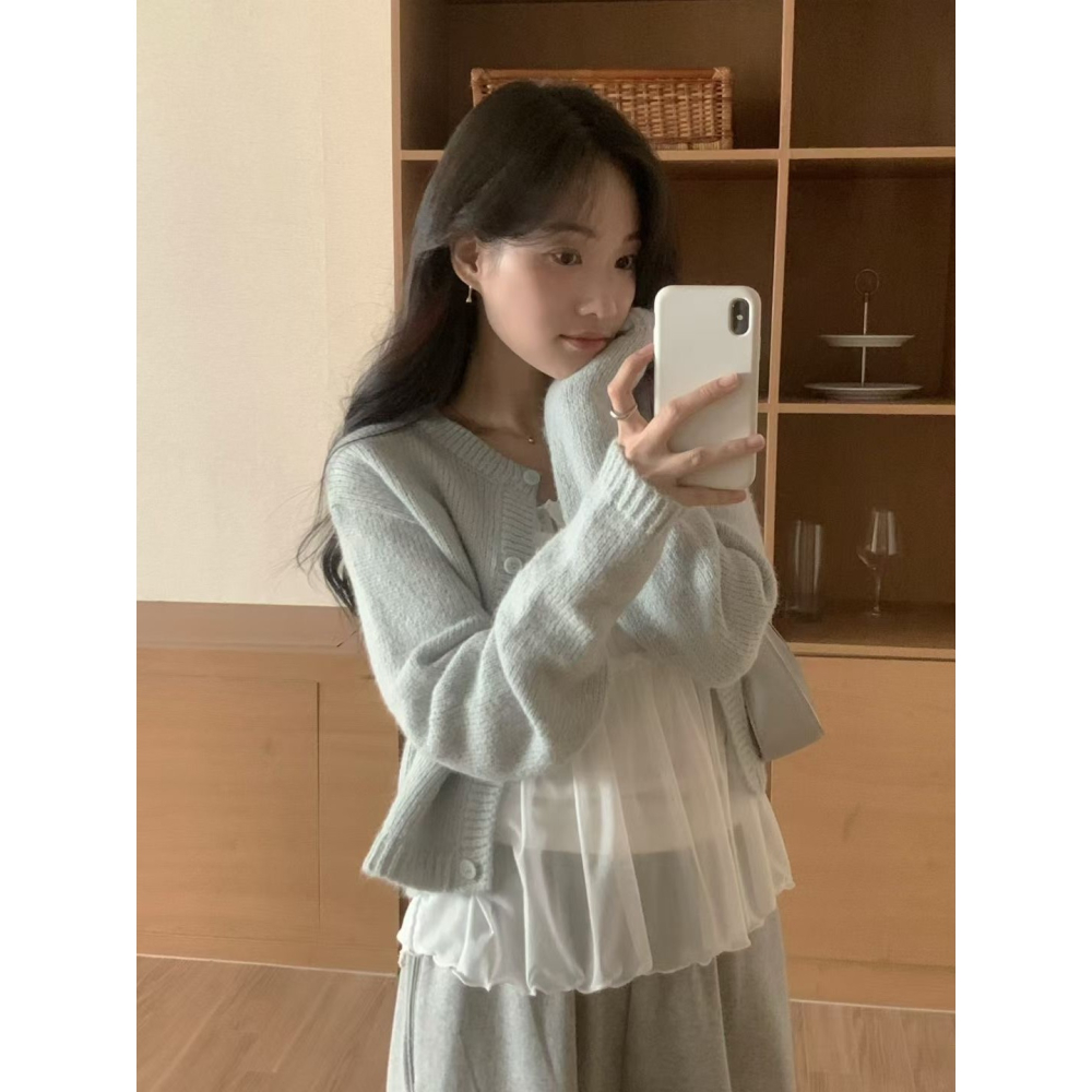 ᴠᴇɴᴜsʏ｜正韓🇰🇷 - 羊毛質感✓ 韓國女裝｜羊毛針織小外套-細節圖8