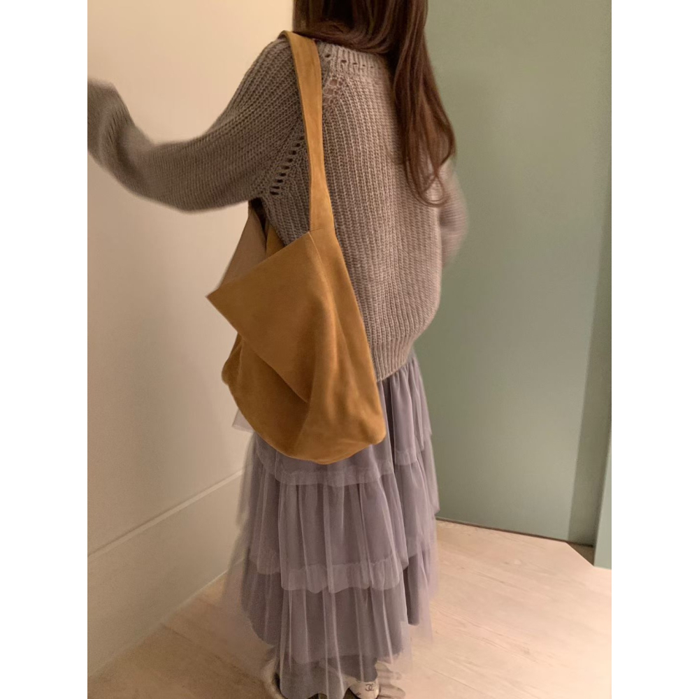ᴠᴇɴᴜsʏ｜正韓🇰🇷 - poster ♡ 韓國熱門設計師｜Kelly馬海毛針織衫 多層次褶邊紗裙-細節圖5