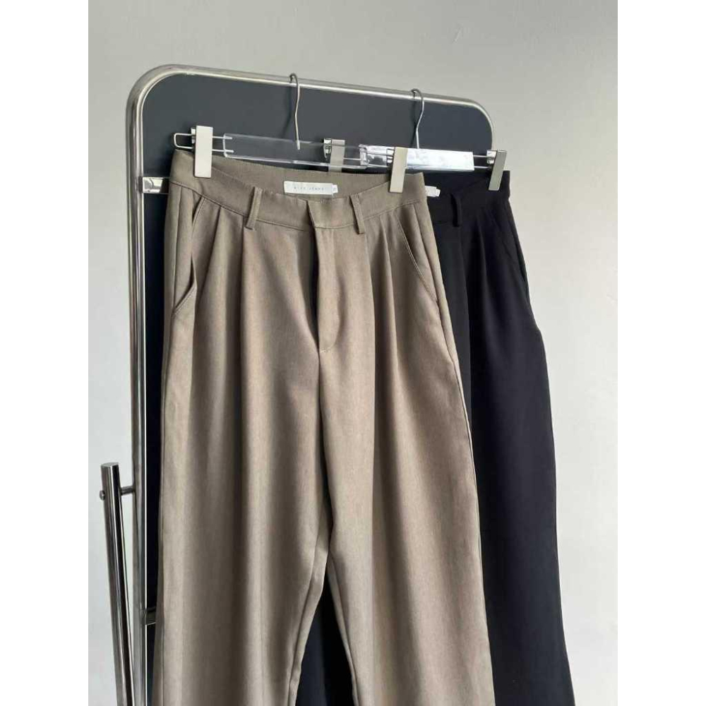 【垂墜感極佳】VENUSY｜正韓🇰🇷 - 韓國女裝｜褶皺寬鬆長款西褲-細節圖8