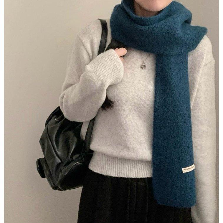 【溫柔紫】冬日必備✔ VENUSY｜正韓🇰🇷 - 韓國女裝｜波波羊毛圓領長袖針織衫-細節圖2